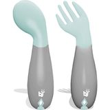 Babyjem Açılı Mama Çatal Kaşık Seti Yeşil 1 Adet Ergonomik Tasarım ile Güvenli Beslenme