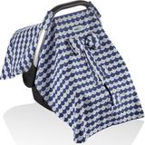 Babyjem Ana Kucağı Örtüsü %100 Pamuk Indigo Renkli Kaymayı Önleyici Özellikli Model