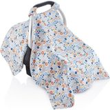 Babyjem Ana Kucağı Örtüsü Renkli Halkalar - Bej - 0 - 13 kg