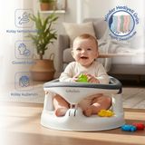 Babyjem Antrasit Yandan Açılır Banyo ve Mama Oturağı & Hediye Minderli 2'li Set Kolay Temizlenebilir