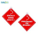 Babyjem ART-094 Kırmızı Vakumlu Araba Cam Yazısı