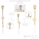 Babyjem ART-488 Ahşap Emzik Tutacağı - Standart - 0 - 3 Yaş
