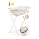 Babyjem Ayaklı Bebek Banyo Seti 7 Parça - Ekru