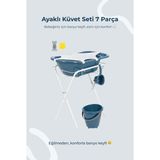 Babyjem Ayaklı Bebek Banyo Seti 7 Parça İndigo Mavi - Lacivert