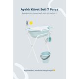 Babyjem Ayaklı Bebek Banyo Seti 7 Parça Turkuaz