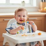 Babyjem Baskılı Blw Kolsuz Mama Önlüğü Avakado Desen beyaz