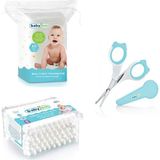 Babyjem Bebek Tırnak Makası Mavi + Bebek Temizleme Pamuğu + Bebek Kulak Çubuğu 60 Adet