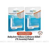 Babyjem Bebek ve Çocuk Güvenliği Için Vidasız Çekmece Kilidi 2'li Avantaj Paketi
