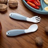Babyjem Beyaz Açılı Mama Çatal Kaşık Seti Ergonomik Tasarım ile 6 Ay ve Üzeri Bebekler İçin Güvenli Kullanım
