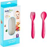 Babyjem Cam Rende + Mama Kaşık Çatal Takımı Kırmızı