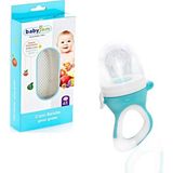 Babyjem Cam Rende + Silikon Uçlu Meyve Sebze Emziği Mavi