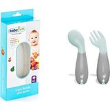Babyjem Cam Rende + Yeşil Açılı Mama Kaşık Çatal Takımı