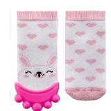 Babyjem Diş Kaşıyıcılı Havlu 6-12 Ay Pembe Bebek Çorap