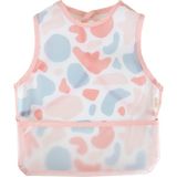 Babyjem Leke Tutmaz Mama Önlüğü Pembe Puzzle Standart Beden %100 Polyester Dayanıklı