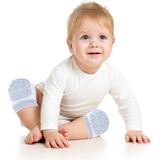Babyjem Mavi Örgü Emekleme Dizliği Hafif Yapısı ile Bebeğinizin Rahat Etmesini Sağlar