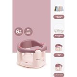 Babyjem Mürdüm Renkli Önden Açılır Banyo ve Mama Oturağı 2'Li Set Hediye Minderli Güvenli Kullanım