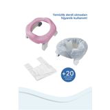 Babyjem Portatif Katlanabilir Seyyar Lazımlık & Sızdırmaz - Süper Emici Poşeti 25 Adet Hediye - Pembe