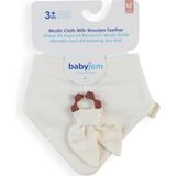 Babyjem Silikon Diş Kaşıyıcılı Müslin Mama Önlüğü Ekru - Standart - Renkli