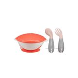 Babyjem Vakumlu Mama Tabağı Ve Açılı Çatal Kaşık Seti Turuncu Bbk8681049245656Tr