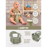 Babylike Bebek Banyo Oturağı Ergonomik Tasarım 360 Derece Dönme Özelliği ile 6-15 Ay - Yeşil