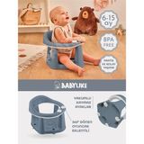 Babylike Vakumlu Ergonomik Banyo Oturağı 6-15 Ay Bebekler İçin 33,5x31,6x25 cm - Mavi