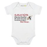 BabyLimon Babaya Hamilelik Haberi Veren Bebek Body - Babacığım Ellerini Hazırla Tasarımlı - Eşe Manevi Hediye - Organik Baskılı Pamuklu Çıtçıtlı Badi