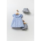 Babyline Şapkalı Külotlu Takım - 3 - 6 Ay - Mavi