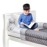 Babylio Şişme Yatak Rayı [2'li Paket] Yeni yürümeye başlayan çocuklar için seyahat yatağı rayları - Hafif ve Dayanıklı Yatak Koruma Rayları İkiz, Tam, Kraliçe ve Kral Yatak Boyutlarıyla Uyumlu - Pompa