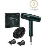 Babyliss Air Power Pro Dijital 1700W Motor Iyon Etkili Yüksek Hızlı 4 Isı Ayarlı Saç Kurutma Makinesi D6555DE - Koyu Yeşil