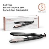 Babyliss Steam Smooth 39mm 230 Derece 5 Isı Ayarı Turmalin Seramik İyon Etkili Buharlı Saç Düzleştirici St493e siyah