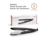 BABYLİSS Steam Smooth 39mm 230°C 5 Isı Ayarı Turmalin Seramik İyon Etkili Buharlı Saç Düzleştirici ST493E