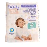 Baby&Me 60x90 cm 20 Adet Renksiz Kaydırmaz Bantlı Yatak Koruyucu Örtü