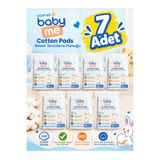 Baby&Me Bebek Temizleme Pamuğu 7 Li Paket 60 Adetli