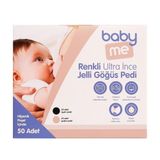 Baby&Me Renkli Ultra İnce Jelli 50 Adet Göğüs Pedi
