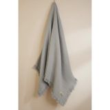 Babymet %100 Pamuk 4 Katlı Müslin Bebek Battaniyesi-Mint Renk 100X120 cm – Yumuşak&doğal, Saçaklı Örtü - Gri - 100 x 120
