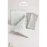Babymet %100 Pamuk Müslin Bebek Ağız Mendili 6'lı Set 25x25 cm – Orman Desenli Doğal&Yumuşak&Nefes Alabilir - Beyaz - Yeşil - 25 x 25 cm