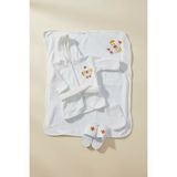 Babymet Kapşonlu Çocuk Bornoz Seti - %100 Pamuk , Doğal - Beyaz