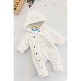 Babymod Ayıcık Figürlü Welsoft Peluş Astronot Bebek Tulum - 3 Ay - Krem