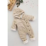 Babymod Ayıcık Figürlü Welsoft Peluş Astronot Bebek Tulum - 6 Ay - Bej