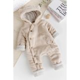 Babymod Ayıcık Figürlü Welsoft Peluş Astronot Kışlık Kız Erkek Bebek Tulum