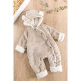 Babymod Ayıcık Figürlü Welsoft Peluş Astronot Kız/erkek Bebek Tulum - 6 - 9 Ay - Bej