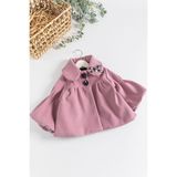 Babymod Balon Kollu Bebe Yakalı Kız Bebek Mont - 6 - 9 Ay - Gül Kurusu