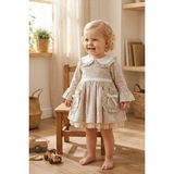 Babymod Bebe Yaka Çep Detaylı Şık Özel Gün Kız Bebek Elbise - 2 - 3 Yaş - Bej