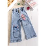 Babymod Figürlü Likralı Denim Kız Çocuk Kot Pantolon