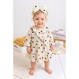 Babymod Kalp Desenli 100% Pamuk Bandanalı Kız Bebek Elbise - 9 - 12 Ay - Siyah
