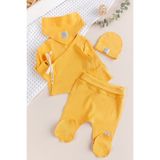 Babymod Kendinden Eldivenli Natural Bebek Hastane Çıkışı Bebek Takımı - 0 - 3 Ay - Sarı