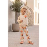 Babymod Kız Çocuk Pamuklu Bej Çiçek Desenli Sweatshirt Tayt Takım Yumuşak Dokulu - 7 - 8 Yaş