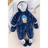 Babymod Peluş Astarlı Kız Erkek Ebek Astronot Tulum - Lacivert - 6 Ay