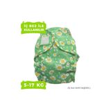 BabyNEO Klasik Tek Beden Yıkanabilir Bebek Bezi Sızdırmaz Dış Bez Cover - Papatya