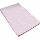 Babyness Bebek Oyun Parkı Yatağı Sıvı Geçirmez Leke Tutmaz Desenli Sünger Yatak - 60 x 120 cm - Pembe